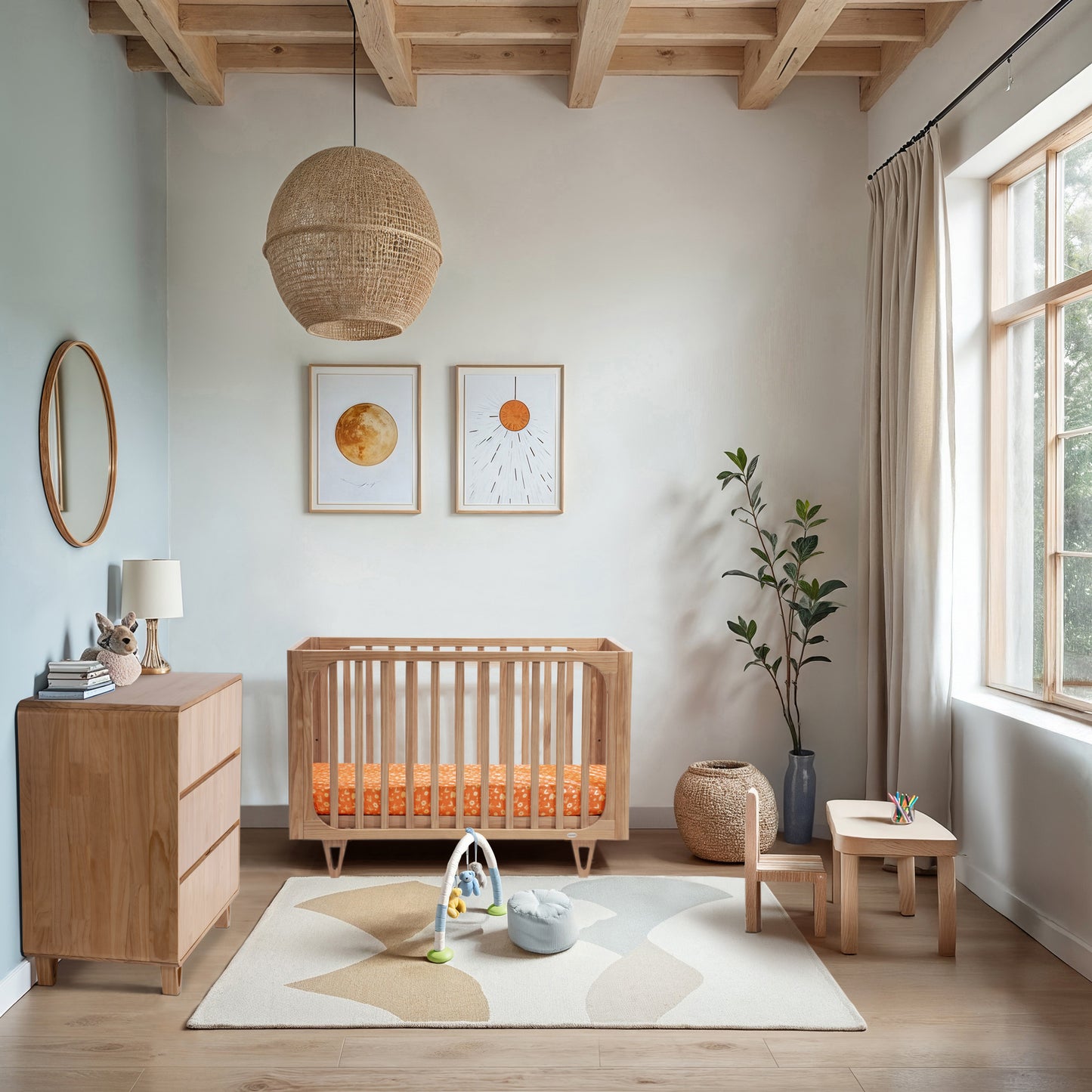 COCOON Vibe Sandstone including an Australian made Inner Spring mattress & Toddler bed rail