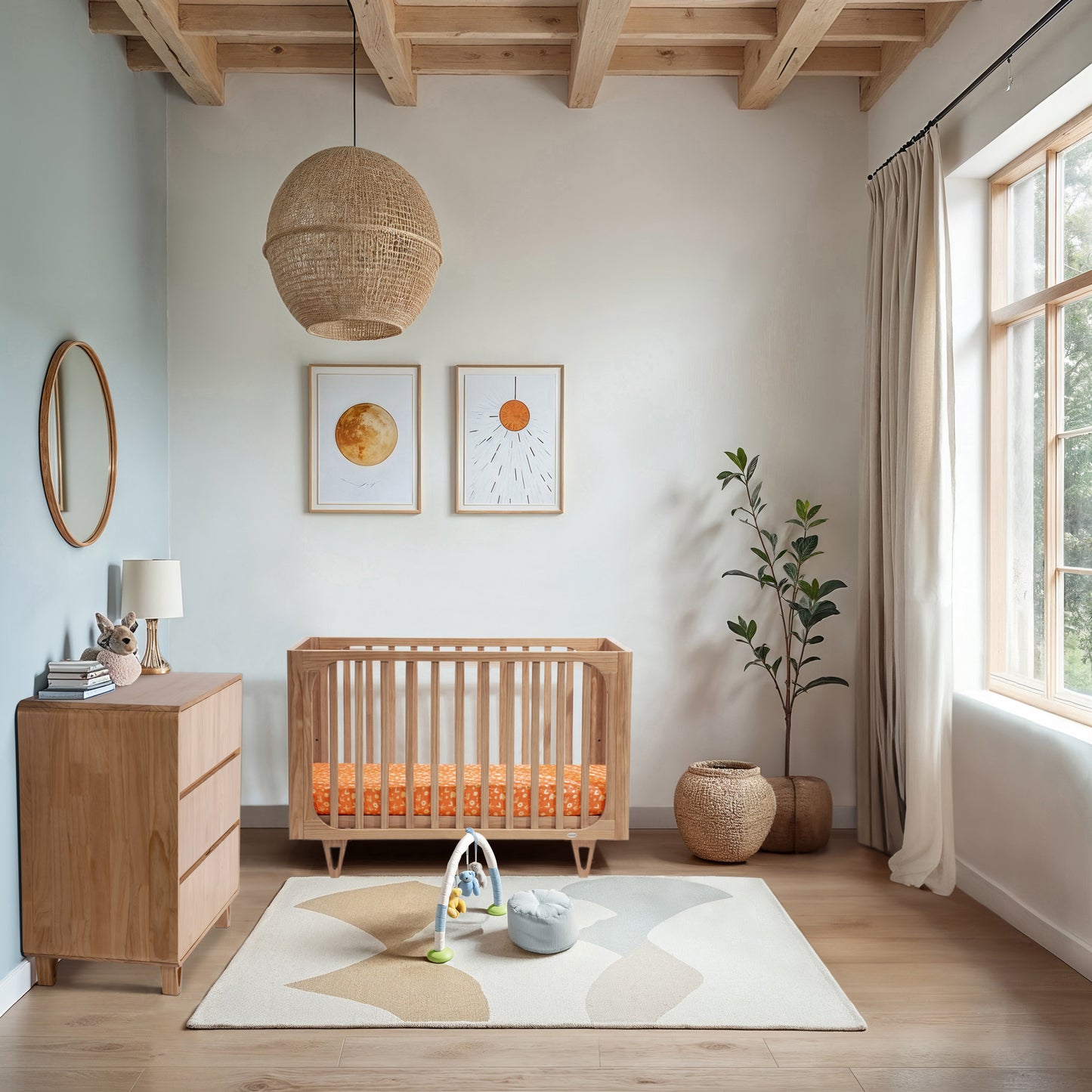 COCOON Vibe Sandstone including an Australian made Inner Spring mattress & Toddler bed rail