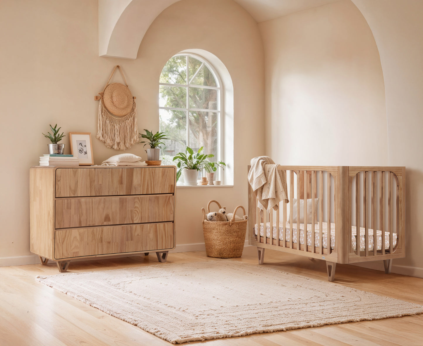 COCOON Vibe Sandstone including an Australian made Inner Spring mattress & Toddler bed rail