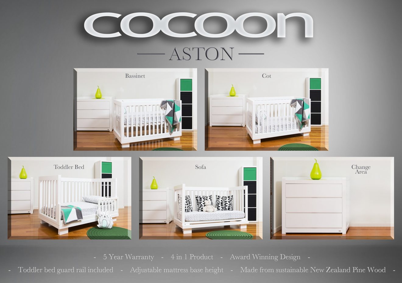 COCOON ASTON including an Australian made inner spring mattress