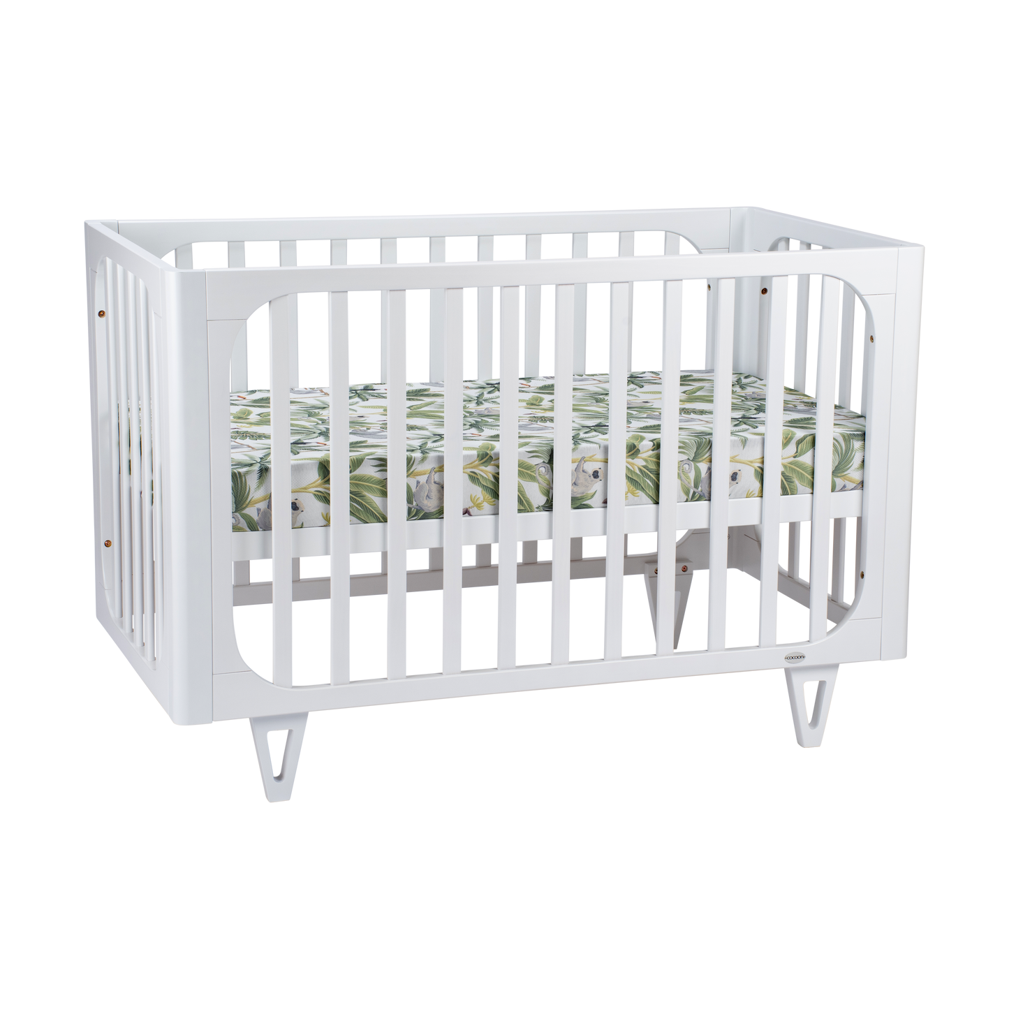 COCOON Vibe White including an Australian made Inner Spring mattress & Toddler bed rail