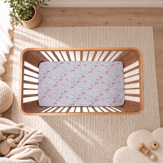 Sleepy Ted Organic Cotton Cot Fitted Sheet