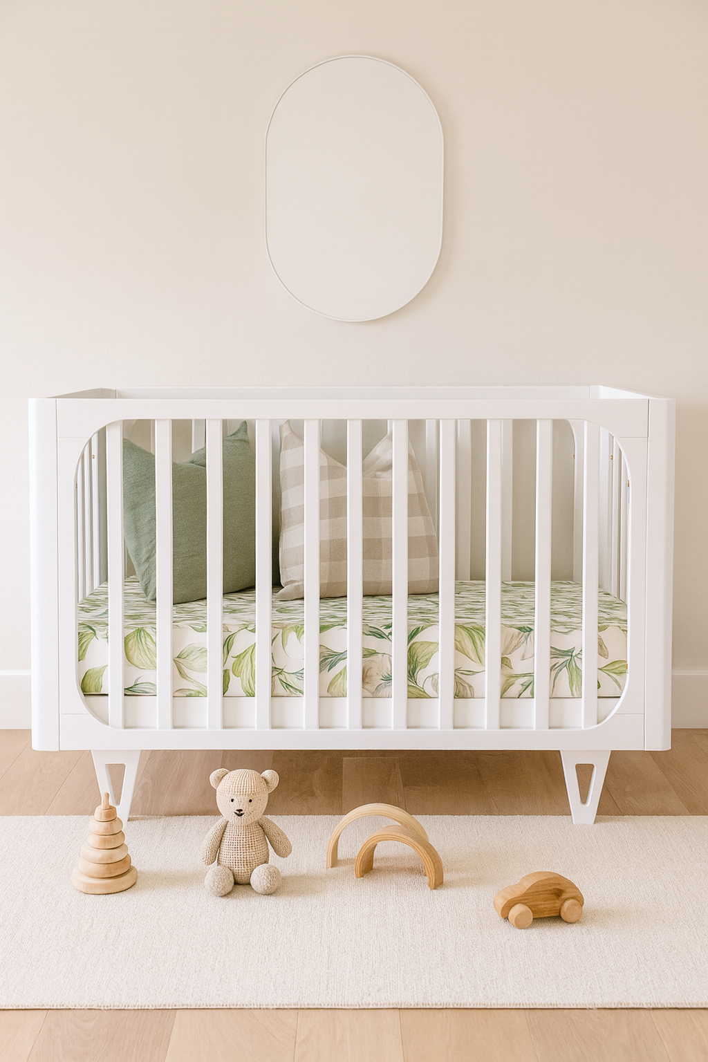 COCOON Vibe White including an Australian made Inner Spring mattress & Toddler bed rail