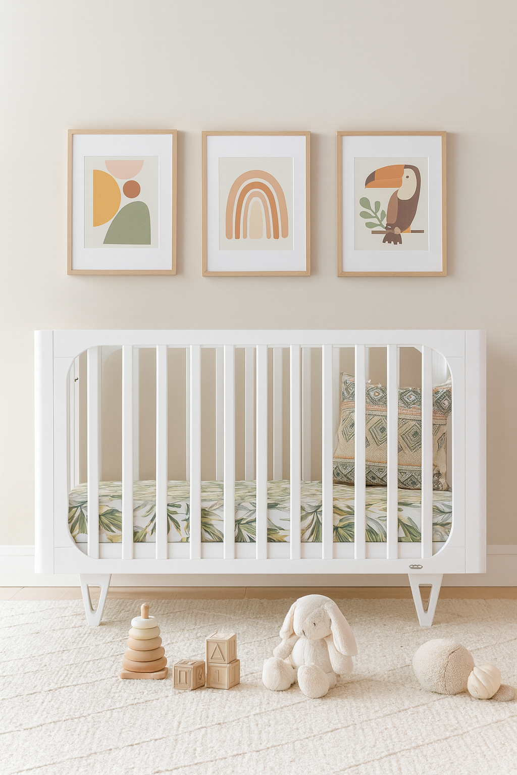 COCOON Vibe White including an Australian made Inner Spring mattress & Toddler bed rail