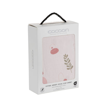 Cheeky Chestnut Organic Cotton Oval Nest and Lolli Sprout Fitted Sheet