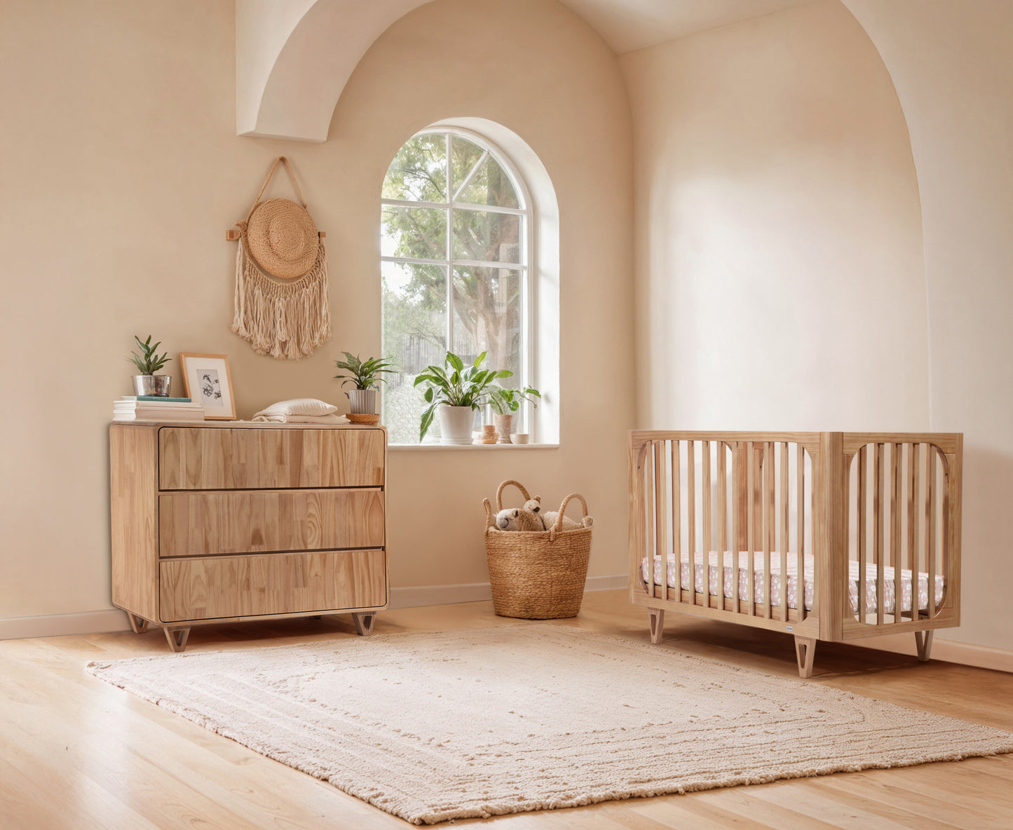 COCOON Vibe Sandstone including an Australian made Inner Spring mattress & Toddler bed rail