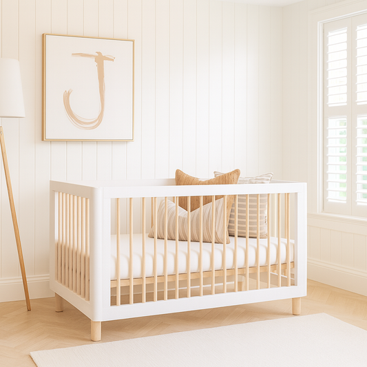 COCOON Allure White/Natural wash including an Australian made inner spring mattress