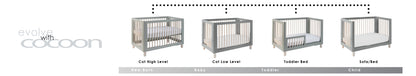 COCOON Allure Dove Grey/Natural wash including an Australian made inner spring mattress