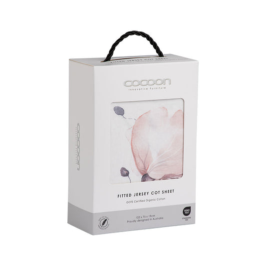 COCOON Fitted Cot Sheet – Floral Art