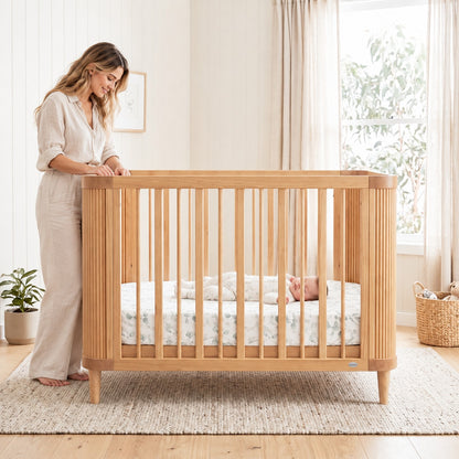 Scandi Nursery Cot - Sandstone