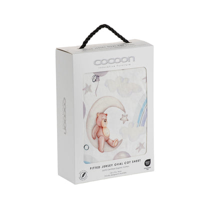 Sleepy Ted Organic Cotton Oval Nest and Lolli Sprout Fitted Sheet