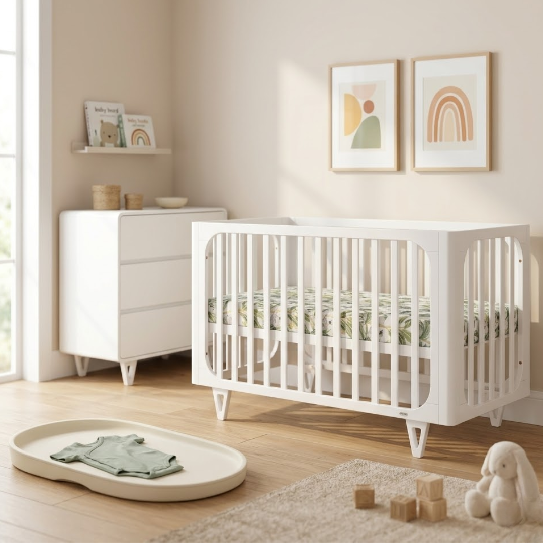 Cocoon Vibe White Grow with Me Nursery Bundle