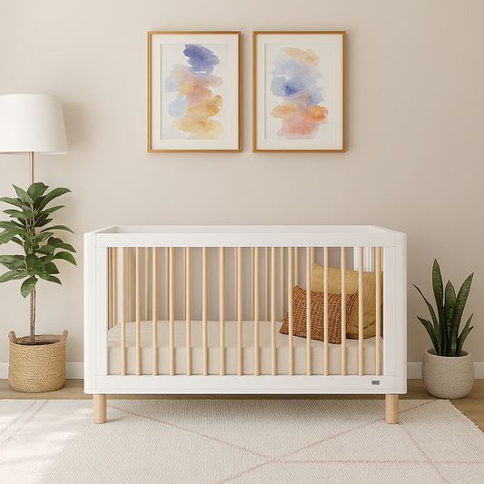 COCOON Allure White/Natural wash including an Australian made inner spring mattress