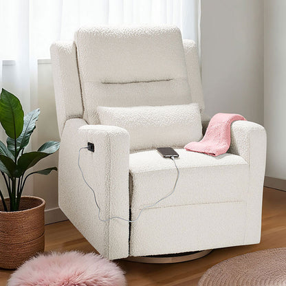COCOON RIO Electric Recliner Glider Nursery Chair in Vanilla