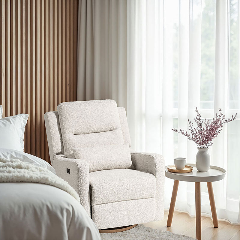 COCOON RIO Electric Recliner Glider Nursery Chair in Vanilla