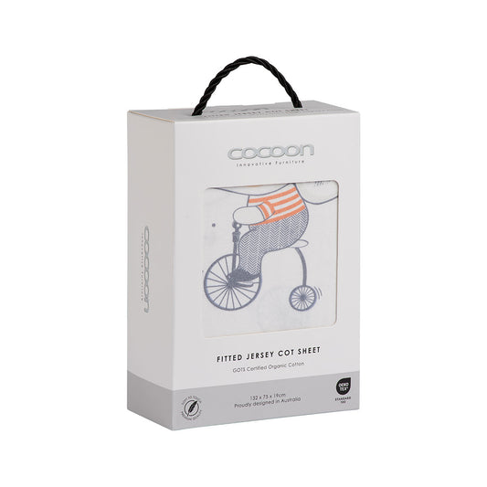 COCOON Fitted Cot Sheet – Circus Elephant