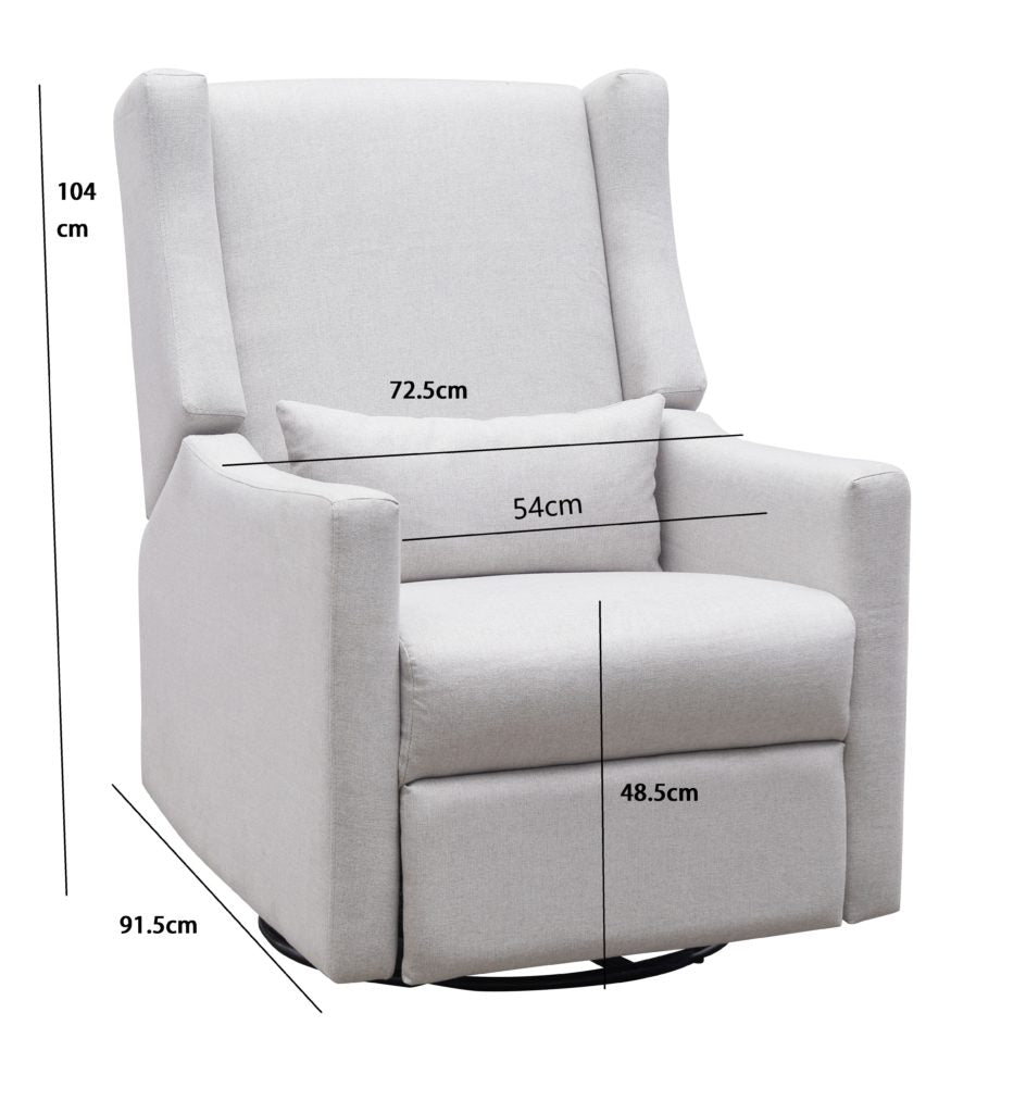 COCOON Bondi Electric Recliner & Glider Chair with USB in Mist Grey