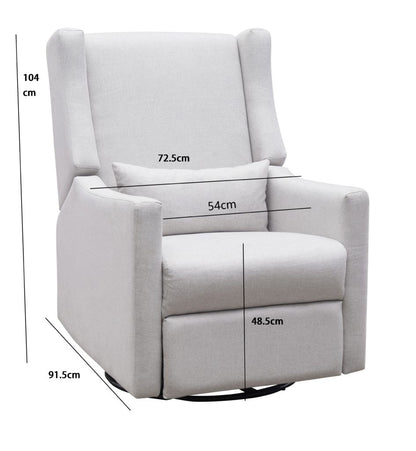 COCOON Bondi Electric Recliner & Glider Chair with USB in Mist Grey