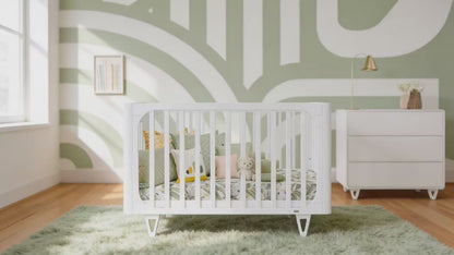 COCOON Vibe White including an Australian made Inner Spring mattress & Toddler bed rail