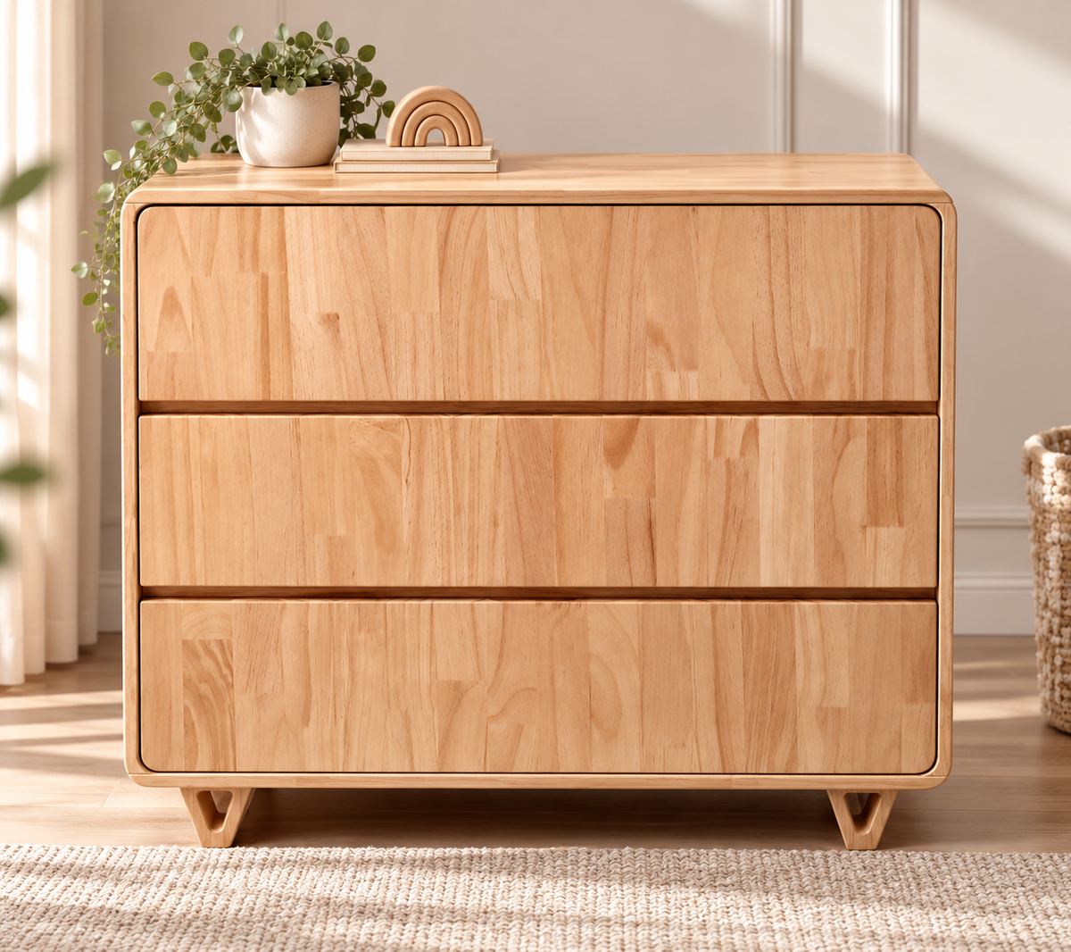 Vibe Nursery Drawers: Sandstone 3-Drawer Dresser