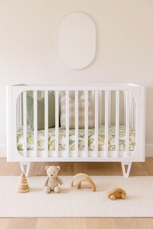 COCOON Vibe White including an Australian made Inner Spring mattress & Toddler bed rail